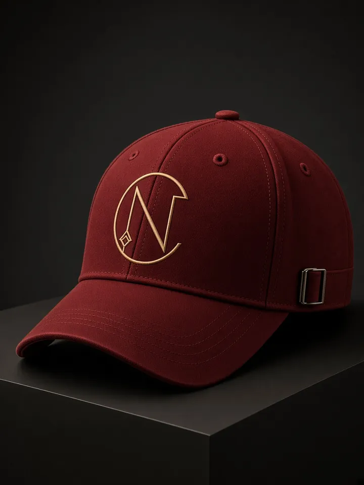 Crest Cap (Oxblood Red), studio