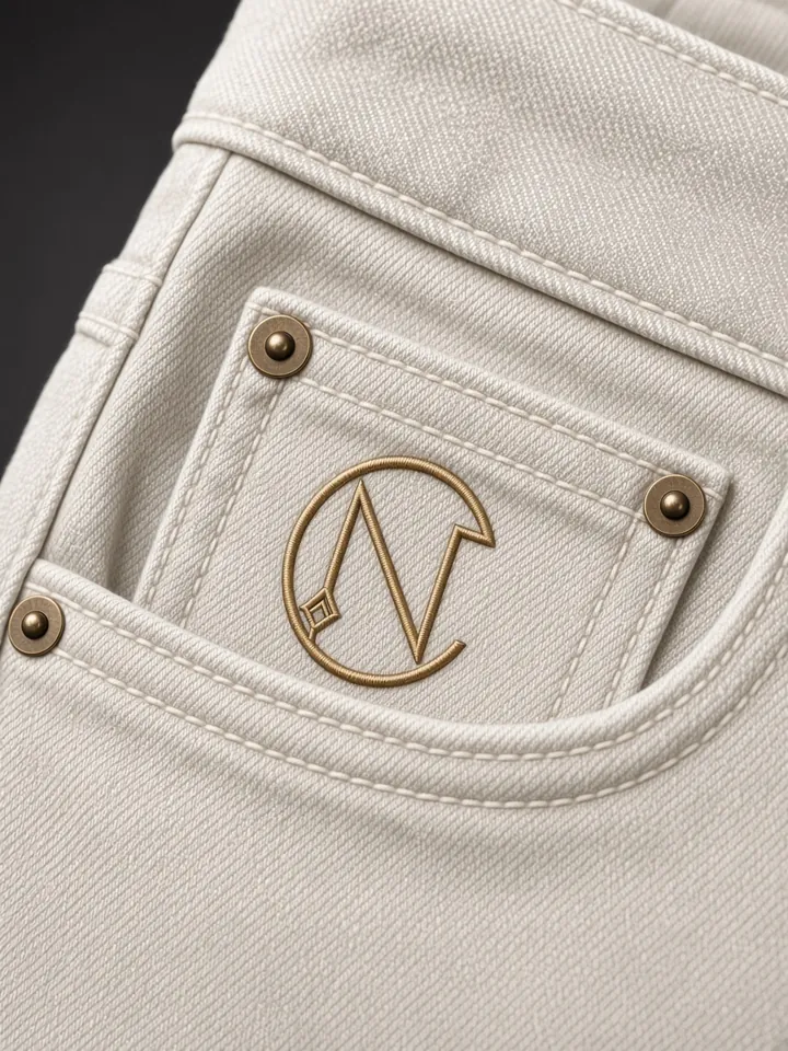 Signature Jean (White), detail 1